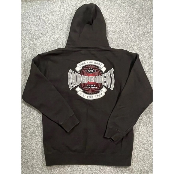 Independent Trading Company Other - Independent Truck Co Hoodie Mens Large Black Logo Spellout Heavyweight Cotton